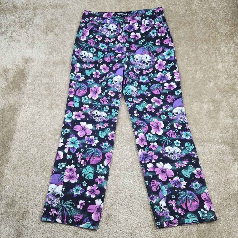Dolls Kill Horoscopez Tropical Truth Teller Skinny Jeans Size M 30x27.5 A472